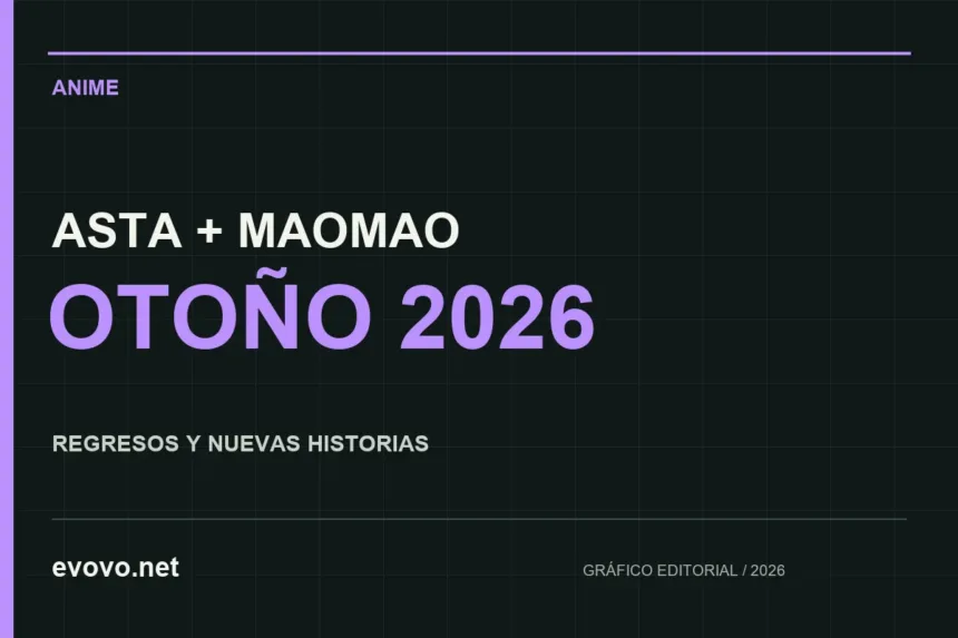 Gráfico editorial: ASTA + MAOMAO, OTOÑO 2026. REGRESOS Y NUEVAS HISTORIAS.