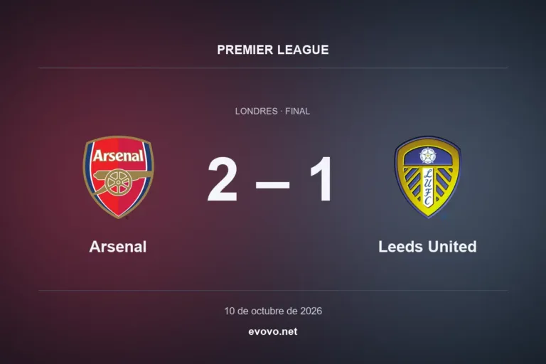 Final score: Arsenal 2, Leeds United 1