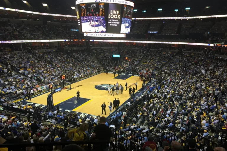 Interior of FedExForum during a Memphis game