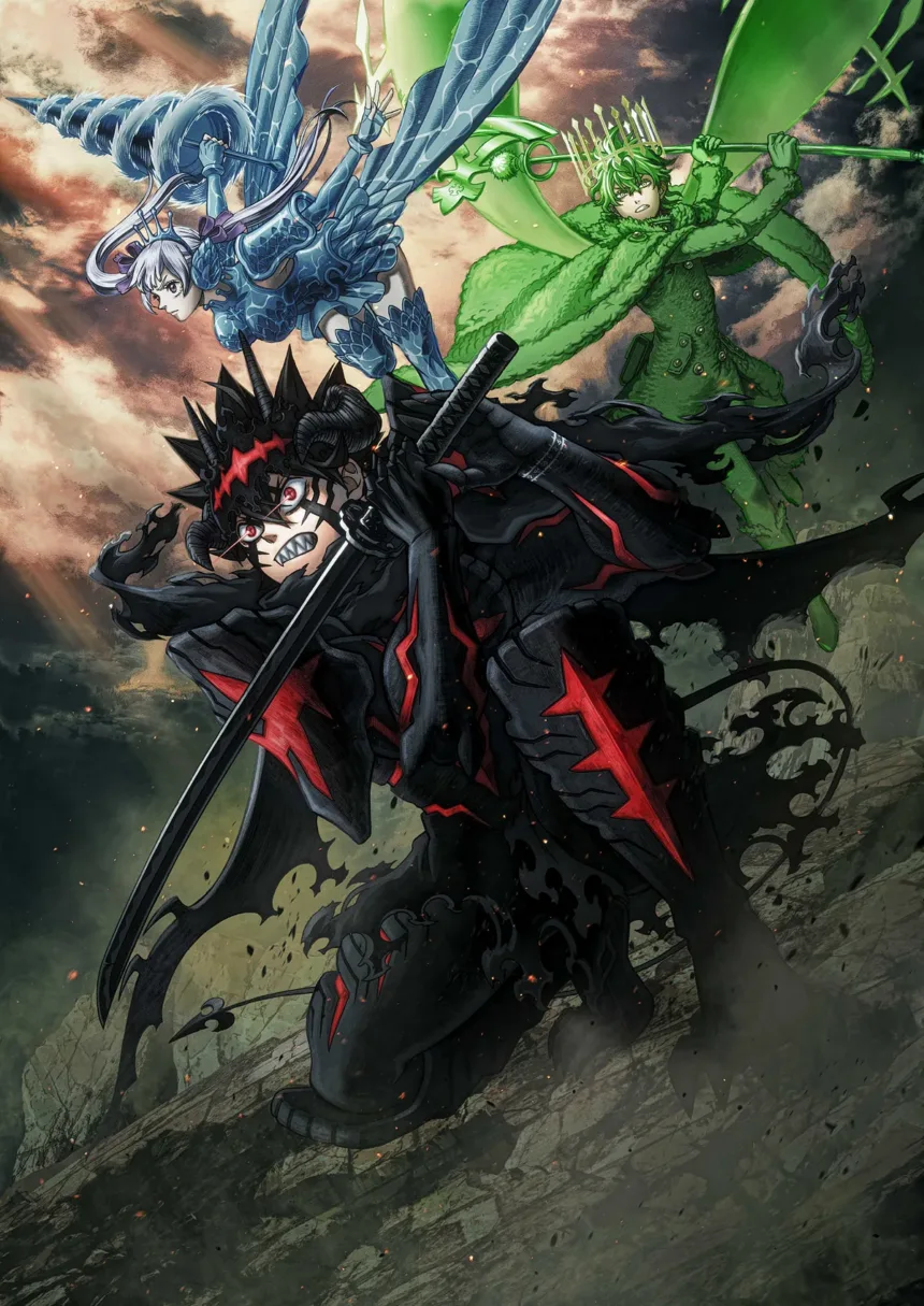 Asta, Noelle, and Yuno in the official visual for Black Clover season two
