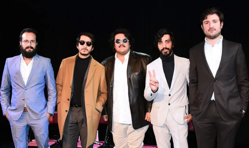 Little Jesus members pose at a press conference