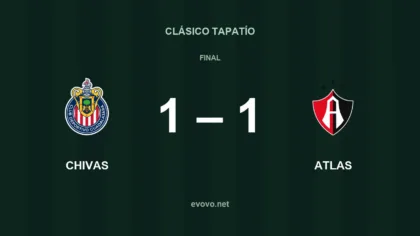 Full-time score: Chivas 1-1 Atlas