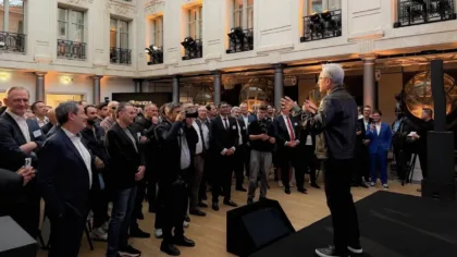 Photo released by NVIDIA with its French ecosystem announcement