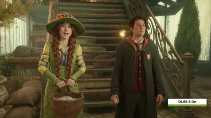 Hogwarts Legacy characters in an image from the DLSS 5 demonstration
