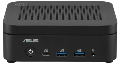 Vista frontal del mini PC ASUS NUC 14 Essential Fanless