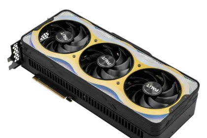 Palit GeForce RTX 5090 GameRock graphics card with three fans