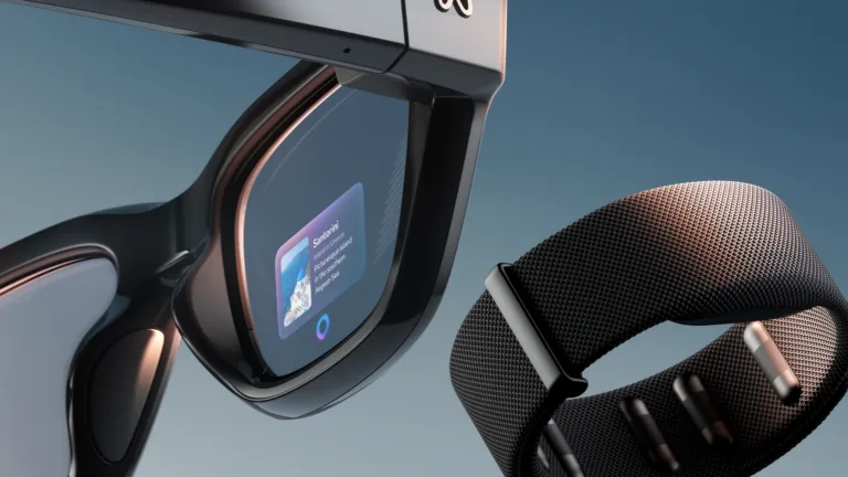 Meta Ray-Ban Display y su pulsera Meta Neural Band, imagen oficial