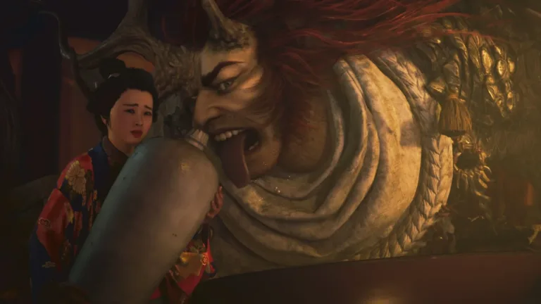 Characters from Onimusha Way of the Sword in a scene from official Capcom material