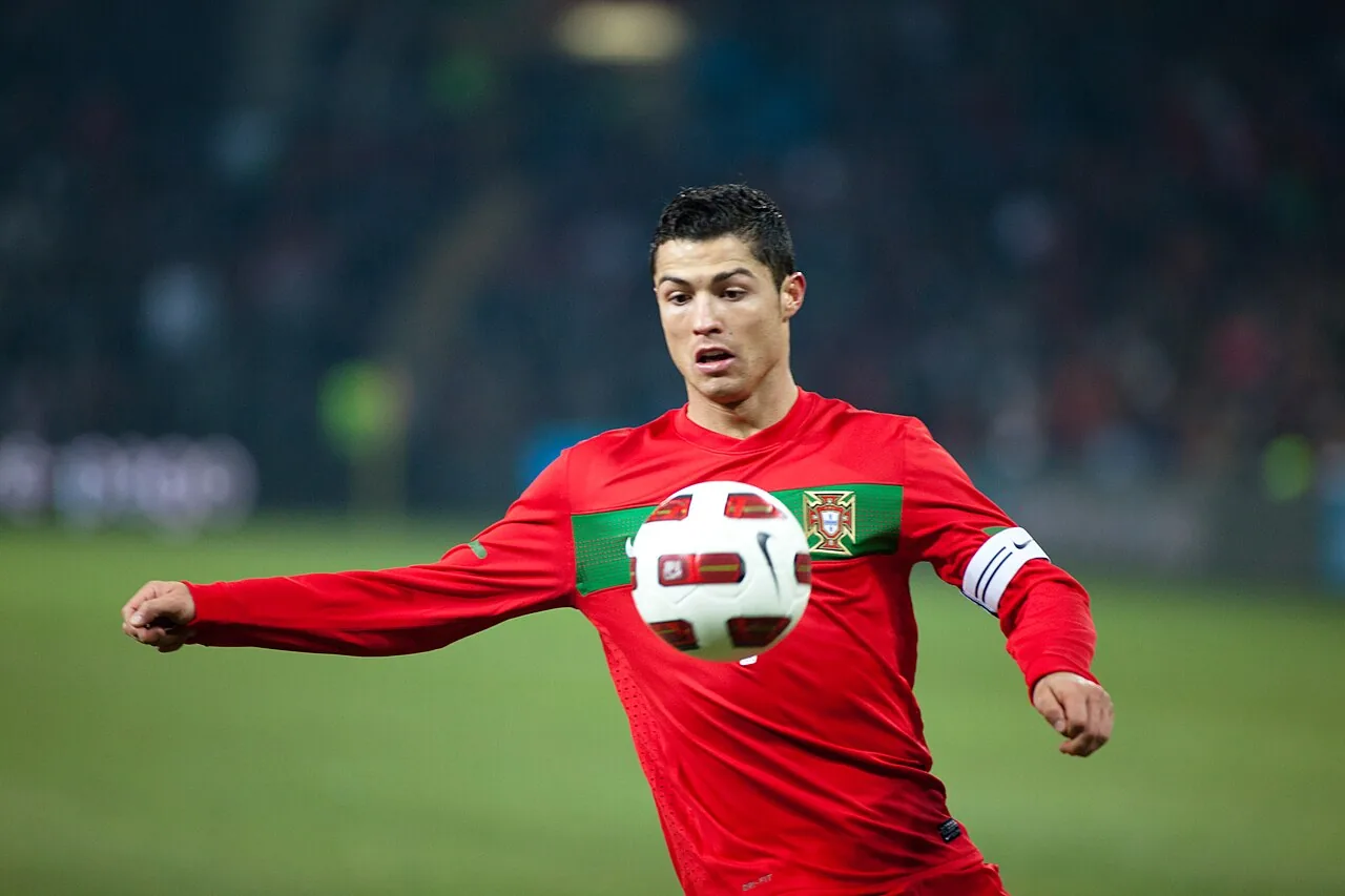 File photo of Cristiano Ronaldo in Portugal's jersey during the friendly against Argentina in Geneva on 9 February 2011.