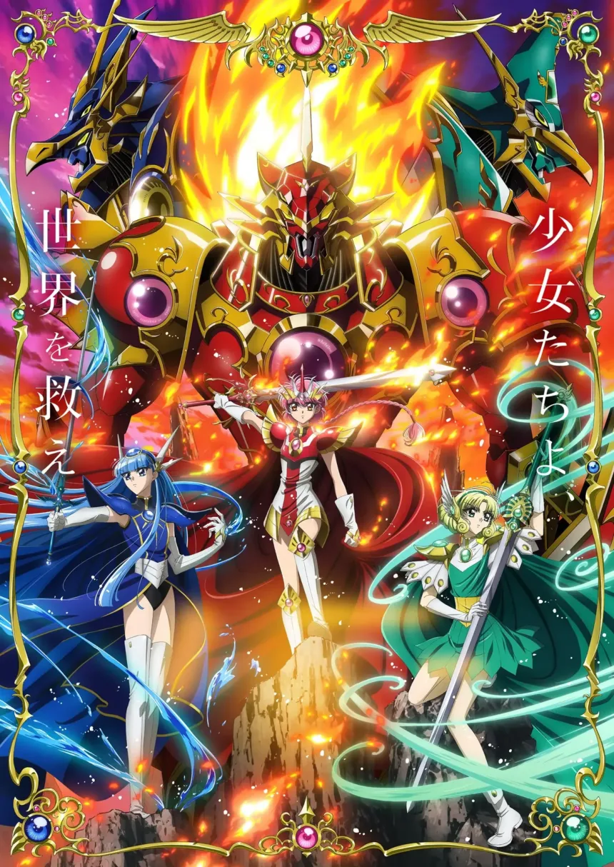 Characters and creatures from the Magic Knight Rayearth promotional art