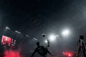 Ilustración editorial de futbol; no corresponde a una fotografía del evento