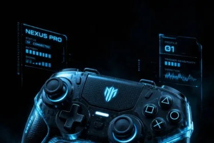 Ilustración editorial de videojuegos; no corresponde a una fotografía del evento