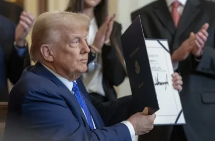 Donald Trump at the White House, archive photograph