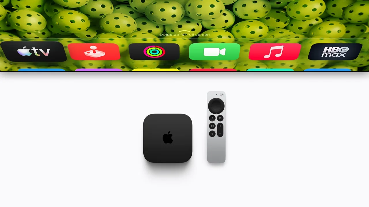 Imagen del Apple TV 4K con el Siri Remote.