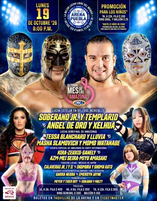 Cartel oficial: Arena Puebla · 19 Oct 2026