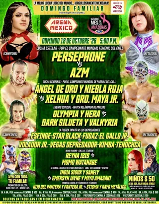 Cartel oficial: Arena México · 18 Oct 2026